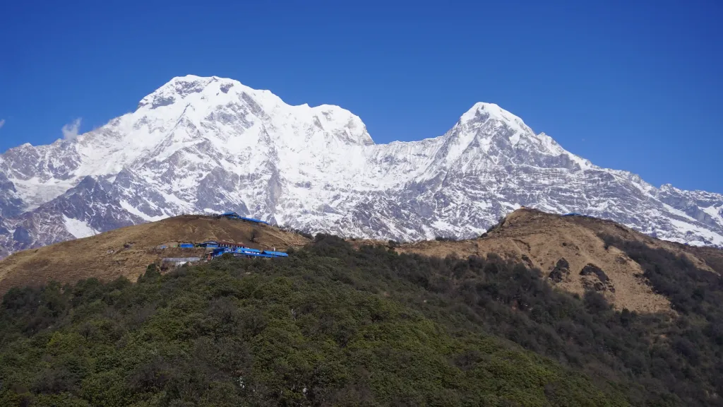 Route of Mardi Himal Trek seen during Annapurna Base Camp Helicopter Tour, clicked by North Nepal Trek